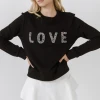 Wanderlust By Abby NEW Beaded Lettering Sweatshirt