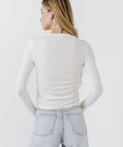 Wanderlust By Abby NEW Ruched Side Knit Top