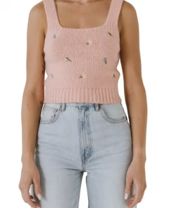 Wanderlust By Abby NEW Embroidered Sweater Tank