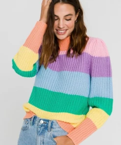 Wanderlust By Abby Pastel Multi-Color Sweater