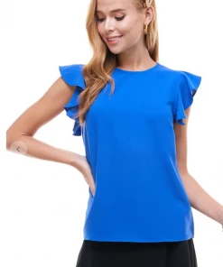 Wanderlust By Abby NEW Round Neck Flutter Sleeve Top 11 Wanderlust By Abby NEW Round Neck Flutter Sleeve Top