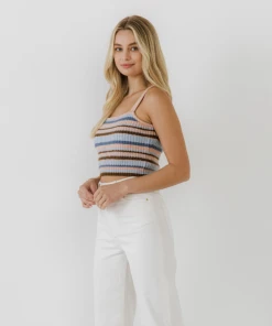 Wanderlust By Abby NEW Stripe Knit Tank Top