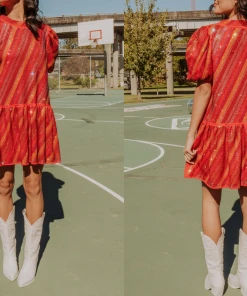 Queen Of Sparkles Red Candy Rhinestone Dress NEW