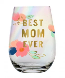 Wanderlust By Abby NEW Best Mom Ever Floral Wine Glass