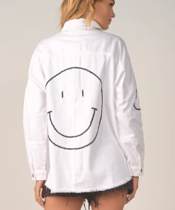Wanderlust By Abby NEW Smiley Face Shacket