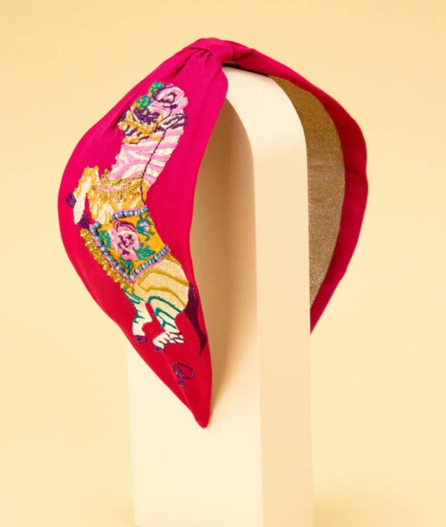 Wanderlust By Abby NEW Embroidered Zebra Carnival Headband 3 Wanderlust By Abby NEW Embroidered Zebra Carnival Headband