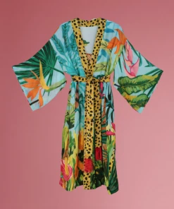 Wanderlust By Abby NEW Cheetah Kimono Gown