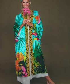 Wanderlust By Abby NEW Cheetah Kimono Gown 6 Wanderlust By Abby NEW Cheetah Kimono Gown