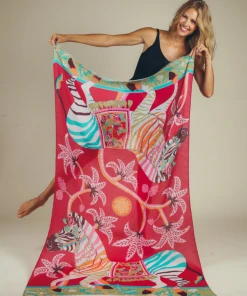 Wanderlust By Abby NEW Zebra Print Carnival Scarf