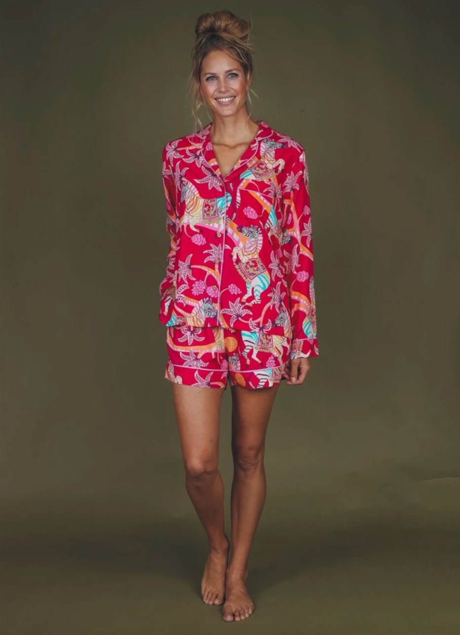 Wanderlust By Abby Zebra Carnival Pajamas NEW 5 Wanderlust By Abby Zebra Carnival Pajamas NEW