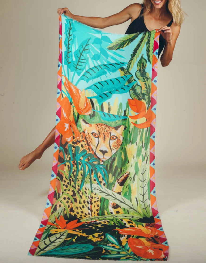 Wanderlust By Abby Cheetah Scarf NEW 3 Wanderlust By Abby Cheetah Scarf NEW