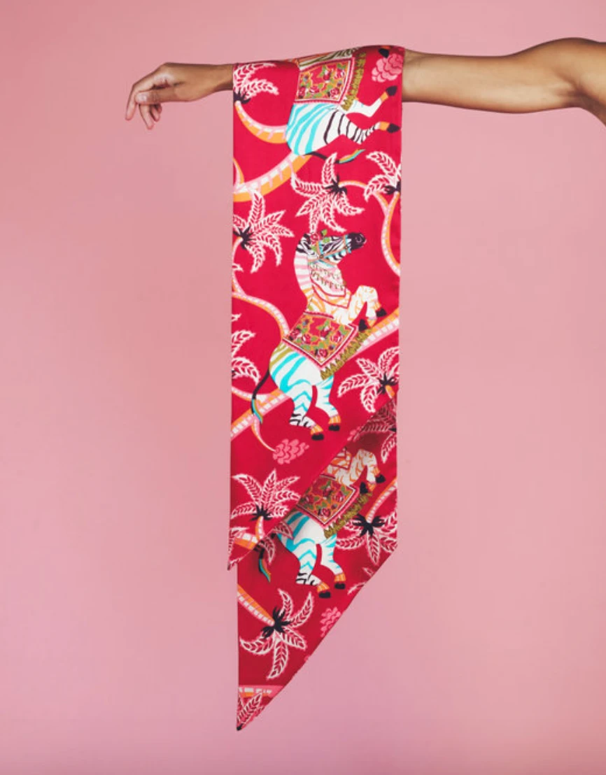 Wanderlust By Abby Zebra Carnival Neck Scarf 3 Wanderlust By Abby Zebra Carnival Neck Scarf