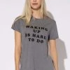 Wanderlust By Abby NEW Waking Up Is Hard To Do Tee