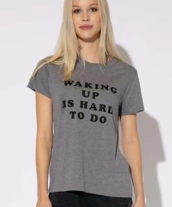 Wanderlust By Abby NEW Waking Up Is Hard To Do Tee