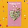 Wanderlust By Abby NEW Confetti Acrylic Heart Keychain