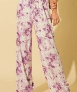Wanderlust By Abby NEW Tie Dye Print Wide Leg Pants