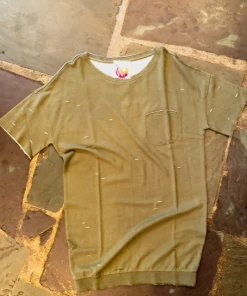 Wanderlust By Abby Olive Oversized Distressed T-Shirt Dress SALE