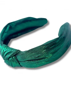 Wanderlust By Abby Knotted Green Metallic Headband NEW