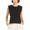 Wanderlust By Abby Brynn Padded Shoulder Back Tank NEW