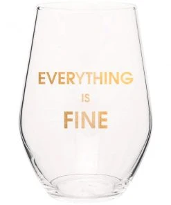 Wanderlust By Abby Everything Is Fine Stemless Wine Glass
