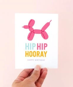 Wanderlust By Abby NEW Balloon Dog Birthday Card