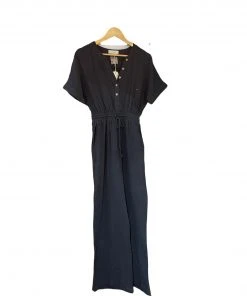 Wanderlust By Abby NEW Black Button Down Jumpsuit