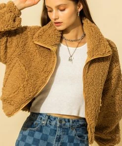 Wanderlust By Abby NEW Wide Collar Teddy Coat