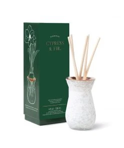 Wanderlust By Abby Cypress Fir Holiday 4 Fl. Oz. White Dusted Flora Bulb Diffuser NEW