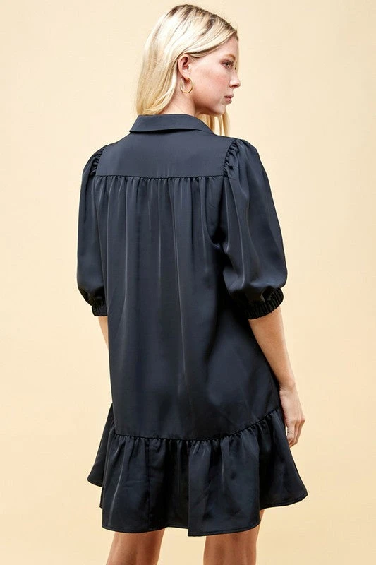 Wanderlust By Abby NEW Satin Collared Dress 4 Wanderlust By Abby NEW Satin Collared Dress