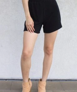 Wanderlust By Abby Black Crepe Hacci Shorts NEW