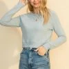 Wanderlust By Abby NEW Crew Neck Long Sleeve Cropped Sweatshirt