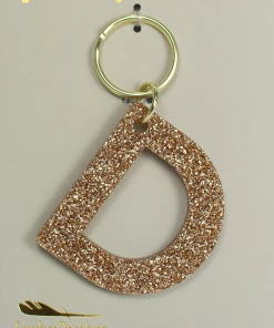Wanderlust By Abby Glitter Letter Keychain NEW