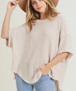 Wanderlust By Abby Solid Knit Dolman Top