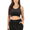 Wanderlust By Abby Velour Cropped Tank Top