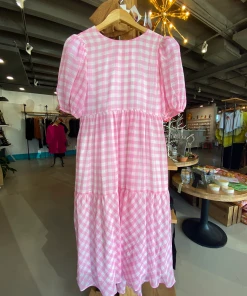 Wanderlust By Abby NEW Gingham Print Midi Dress