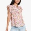 Wanderlust By Abby NEW Rose Ruffle In The Garden Top