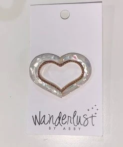 Wanderlust By Abby Heart Pin NEW