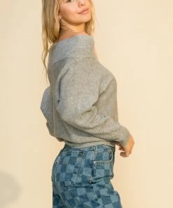 Wanderlust By Abby Sweet Like Sugar Off Shoulder Sweater NEW
