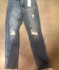 Wanderlust By Abby JBD High Rise Destructed Skinny