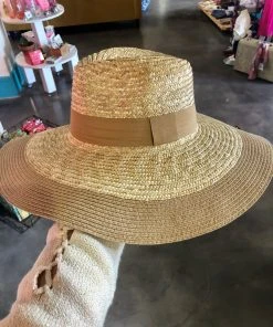 Wanderlust By Abby Straw Fashion Hat With Trim NEW
