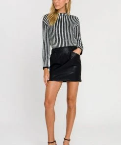 Wanderlust By Abby Faux Leather Mini Skirt