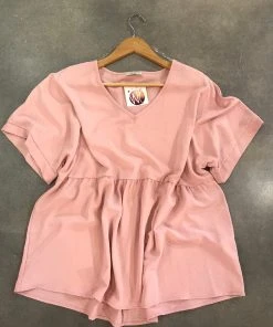 Wanderlust By Abby Plus Size V Neck Flowy Top