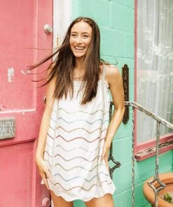 Wanderlust By Abby QOS Rhinestone Paper Bag Dress NEW