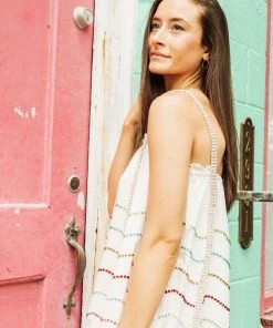 Wanderlust By Abby QOS Rhinestone Paper Bag Dress NEW