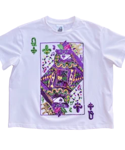 Queen Of Sparkles Queen Of Mardi Gras Tee NEW