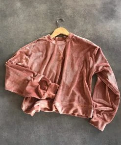 Wanderlust By Abby Velvet Ribbed Sweatshirt SALE