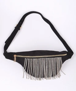 Wanderlust By Abby Fringed Rhinestone Fanny Pack NEW