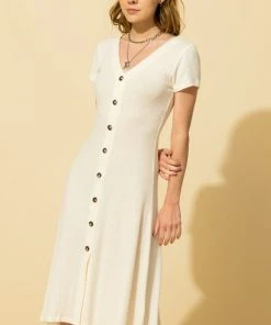 Wanderlust By Abby 90's Button Down Dress NEW