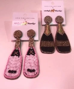 Wanderlust By Abby NEW Champagne Bottle Earrings