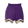 Queen Of Sparkles PURPLE, GOLD/WHITE WAVY SHORT